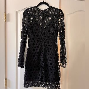 Nicholas Wreath Lace Bell Sleeve Dress